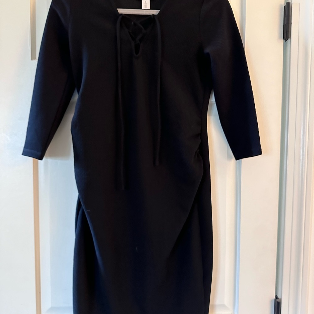 Elegant Black Maternity Dress